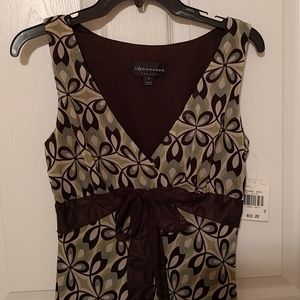 NWT Connected Apparel brown dress size 6